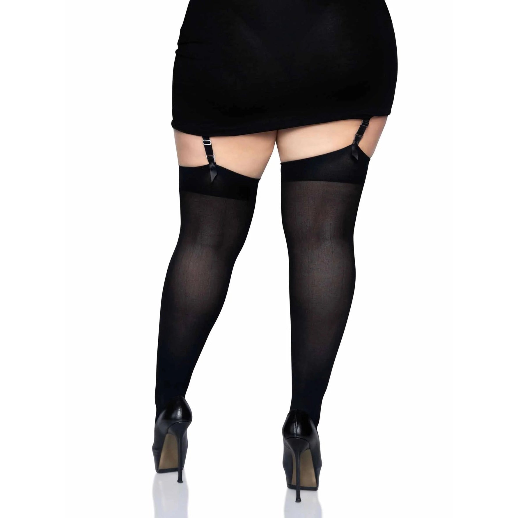 Leg Avenue Opaque Nylon Over Thigh Highs