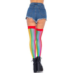 Leg Avenue Rainbow Fishnet Thigh Highs