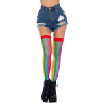 Leg Avenue Rainbow Fishnet Thigh Highs
