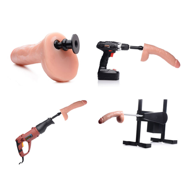 LoveBotz 10 Inch Cock Lock Dildo with Balls