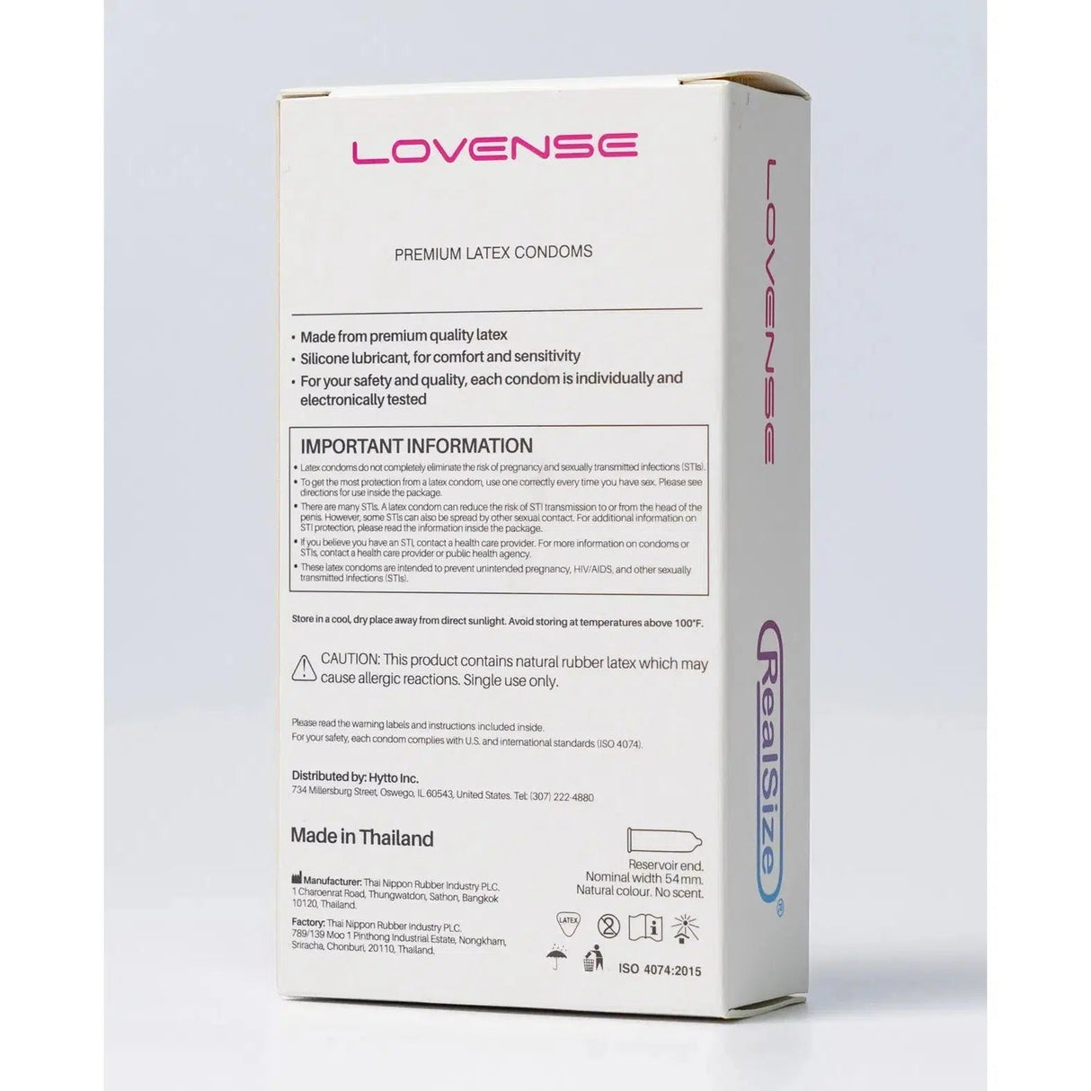 Lovense RealSize Condoms - Box Of 12