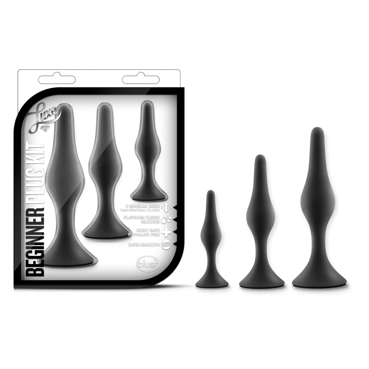 Luxe Beginner Silicone Butt Plug Kit
