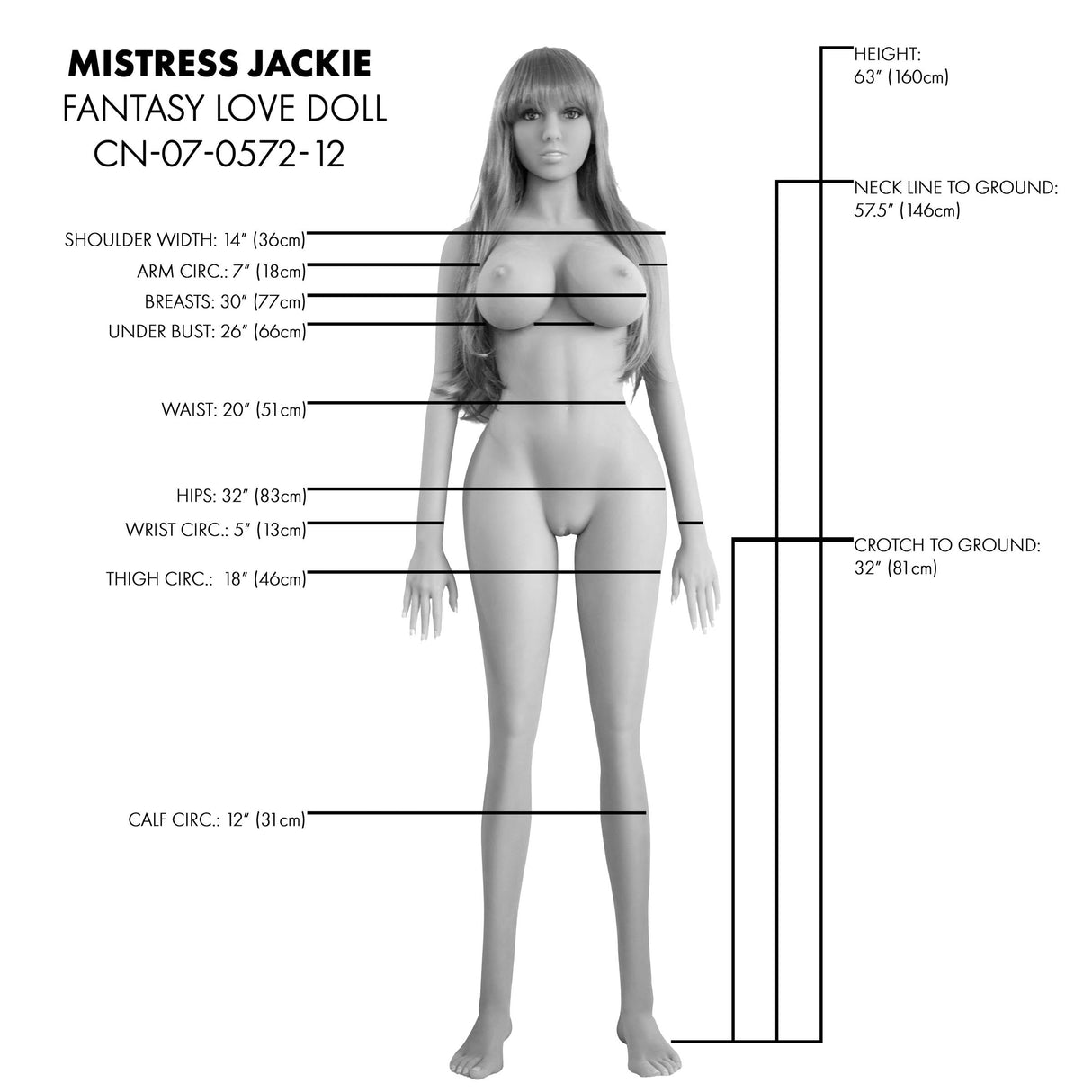 Mistress Jackie Life Size Sex Doll