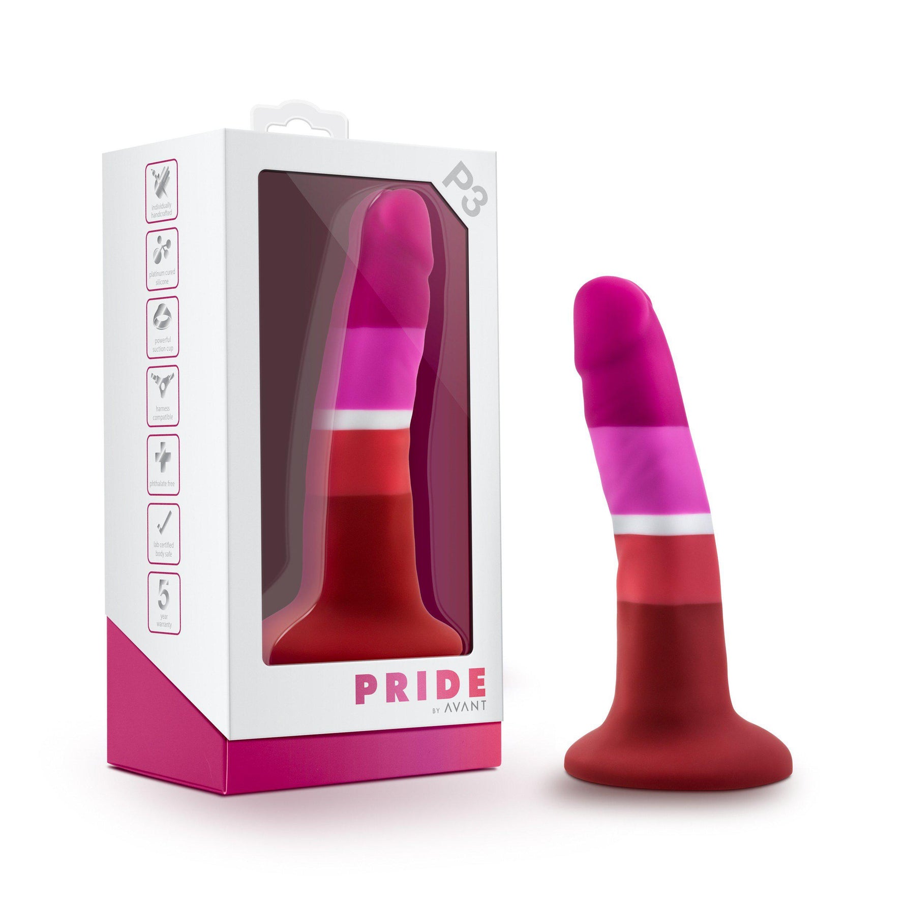 Pride 3 Silicone Anal Dildo