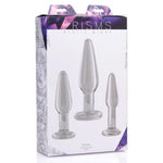 Prisms Erotic Glass Dosha 3pc Butt Plug Set