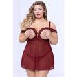 Queen Whimsical Wine Babydoll