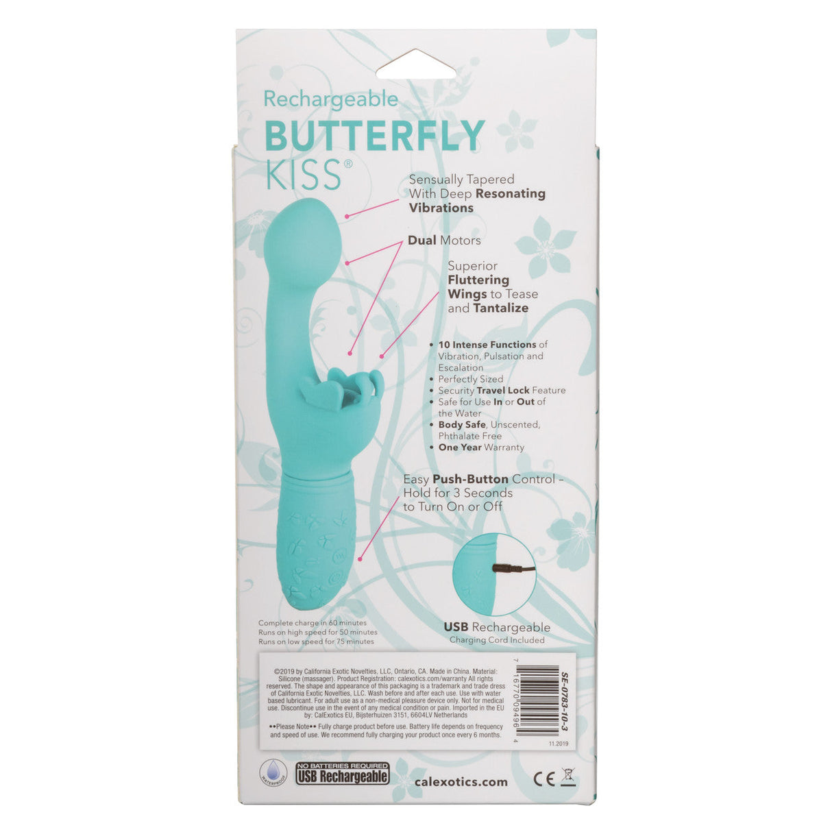 Rechargeable Butterfly Kiss Vibrator