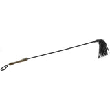 Rouge Leather Riding Crop with Wooden Handle