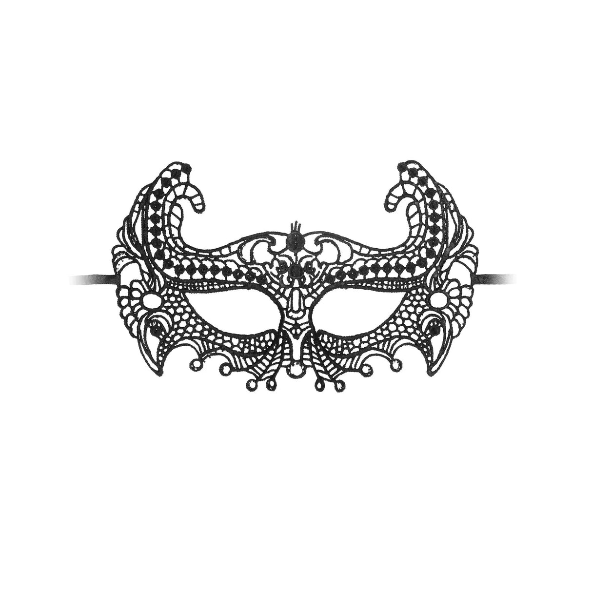 Shots Ouch Black & White Lace Eye Mask