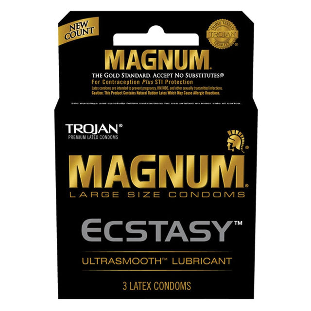 Trojan Magnum Ecstasy Large Size Condoms - Box Of 3