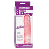 Vac-U-Lock 8 inch Pink Strap On Dildo
