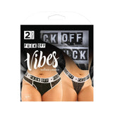 Vibes 2-Pack Fuck Off Lace Boy Brief & Lace Thong