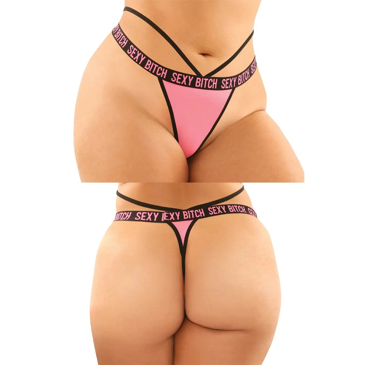 Vibes 2-Pack Sexy Bitch Lace Panty & Micro Thong