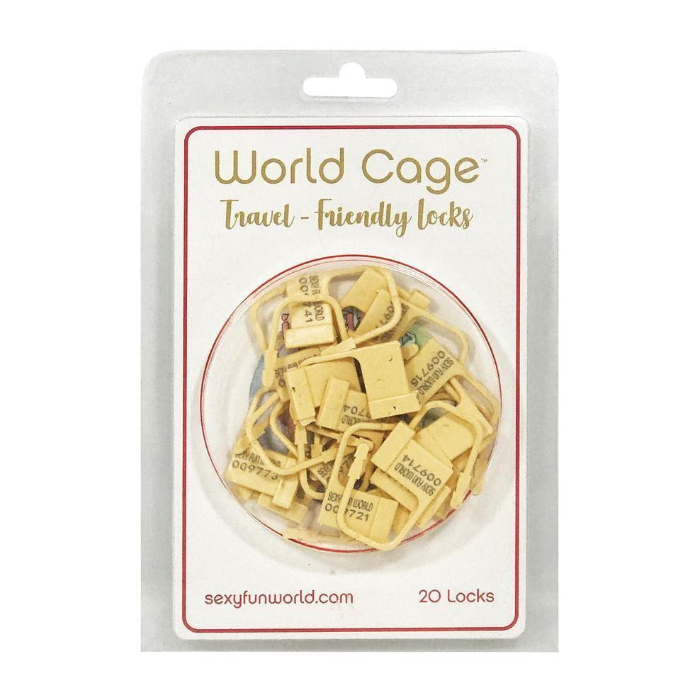 World Cage 20 Pack One Time Use Travel Friendly Locks