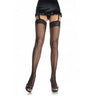 Leg Avenue Fishnet Thigh Highs With Lace Top